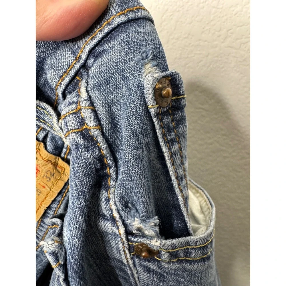 Levis‎ 502 Regular Taper Mens Blue Denim Jeans W36 L32 Medium Wash Stretch